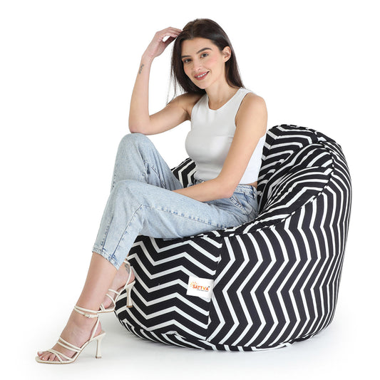 Muddha Printed Bean Bag Covers (Without Beans)