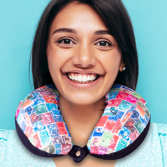 Micro Beads Printed Neck Pillow